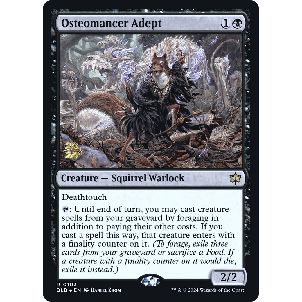 Osteomancer Adept (PRE-103S) - Bloomburrow Promos Foil