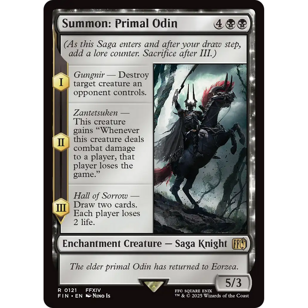 Summon: Primal Odin (FIN-121) - FINAL FANTASY: (enchantment) Foil