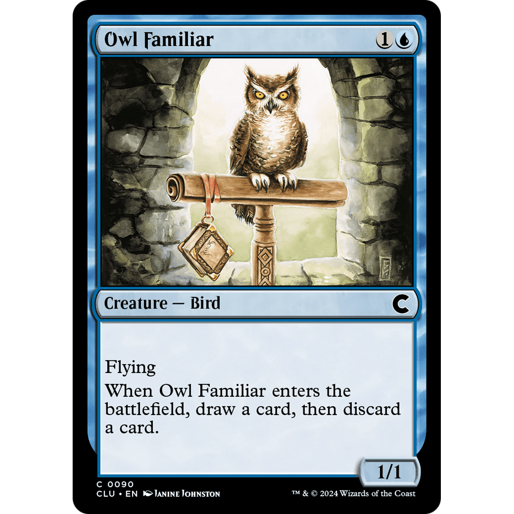 Owl Familiar (CLU-090) - Ravnica: Clue Edition