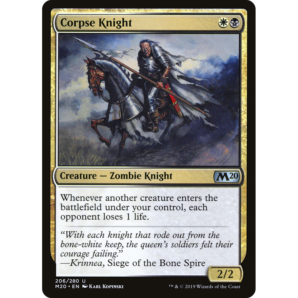 Corpse Knight (M20-206) - Core Set 2020 Foil