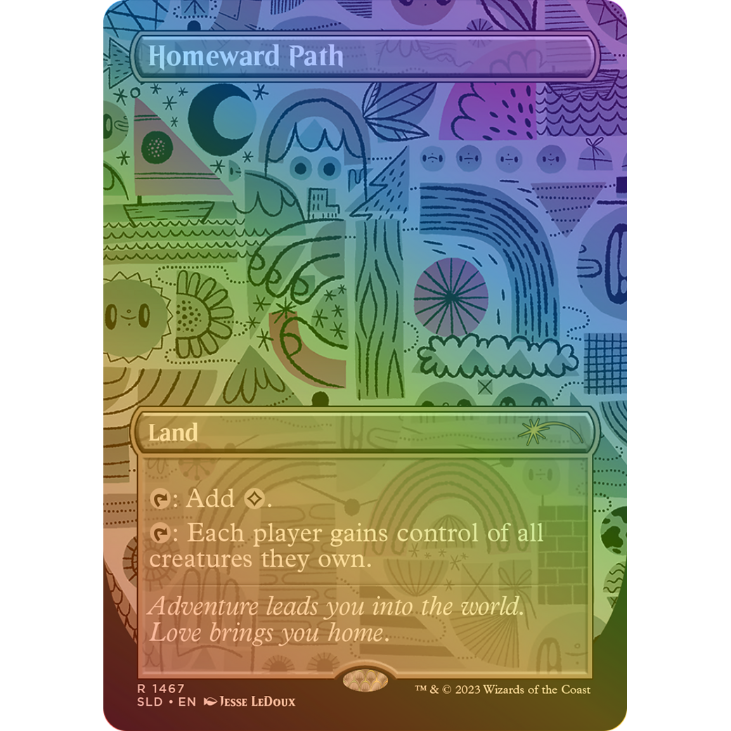 Homeward Path (1467) (Rainbow Foil) (SLD-1467) - Secret Lair Drop (Borderless) Foil