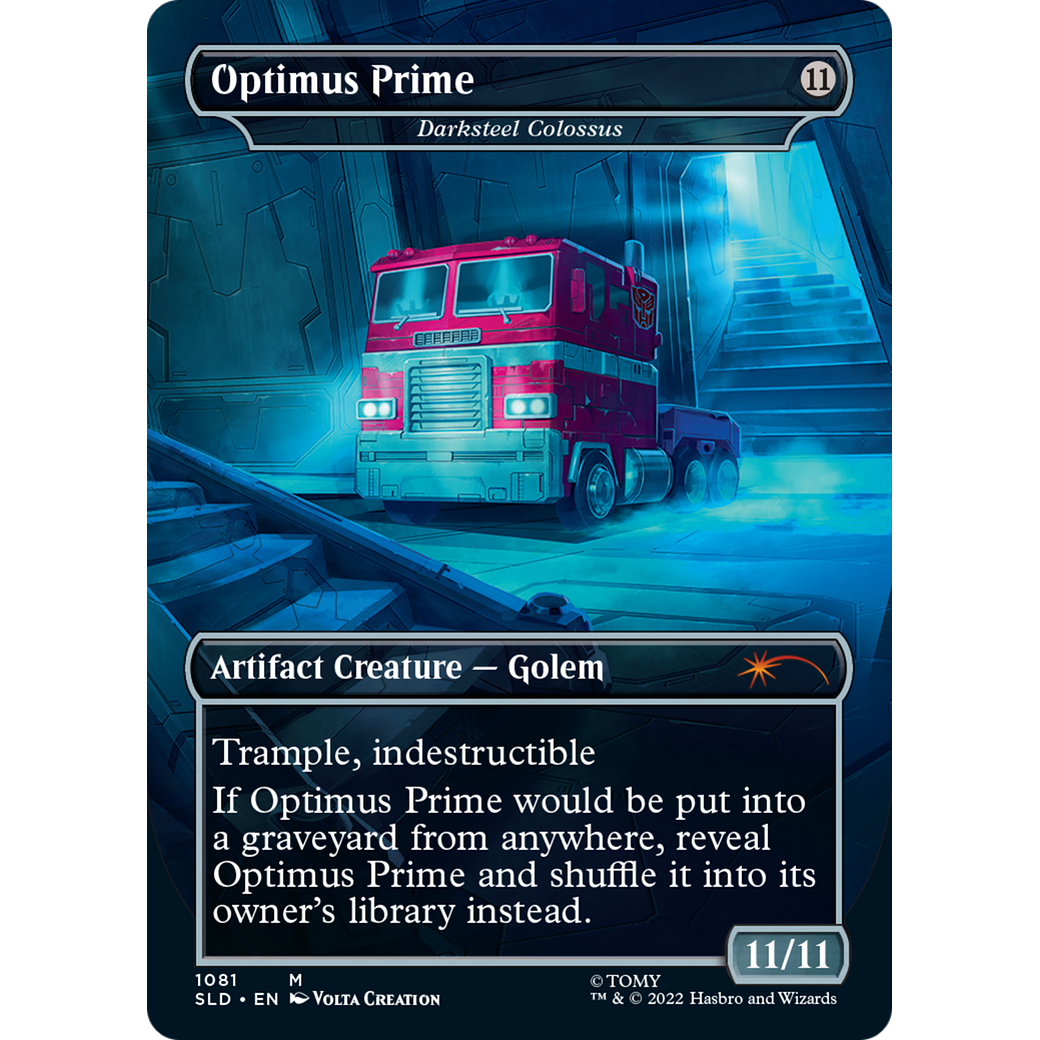 Optimus Prime - Darksteel Colossus (SLD-1081) - Secret Lair Drop (Borderless) Foil