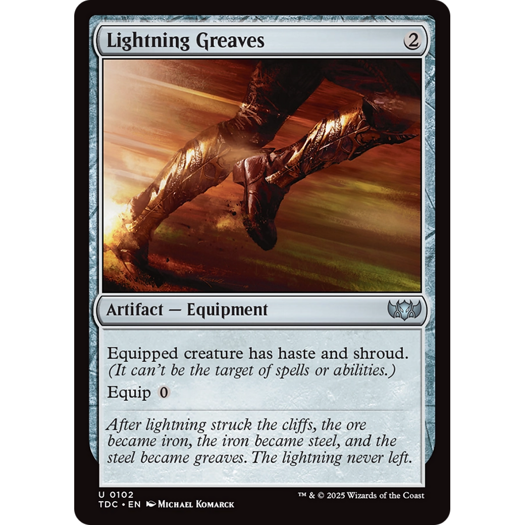 Lightning Greaves (TDC-102) - Commander: Tarkir: Dragonstorm