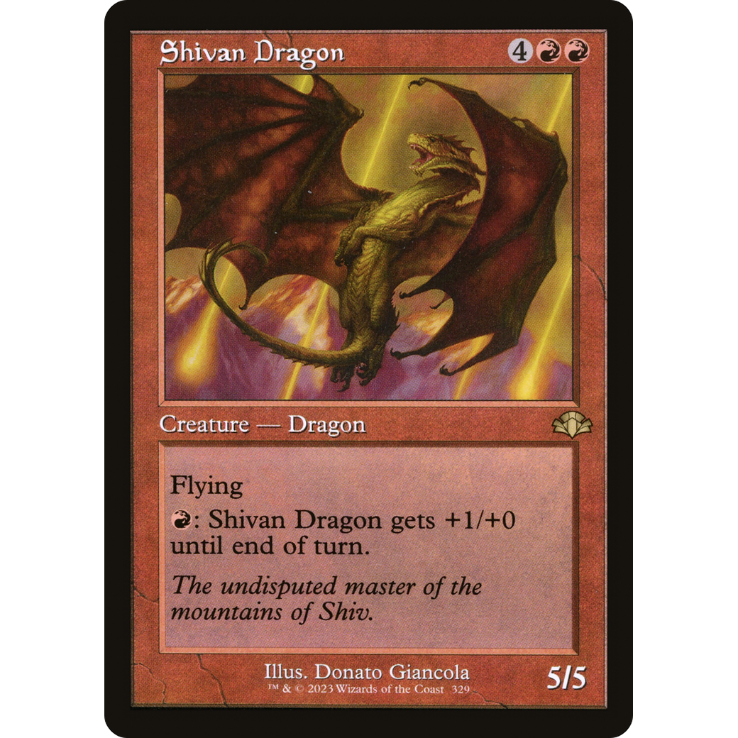 Shivan Dragon (Retro Frame) (DMR-329) - Dominaria Remastered Foil