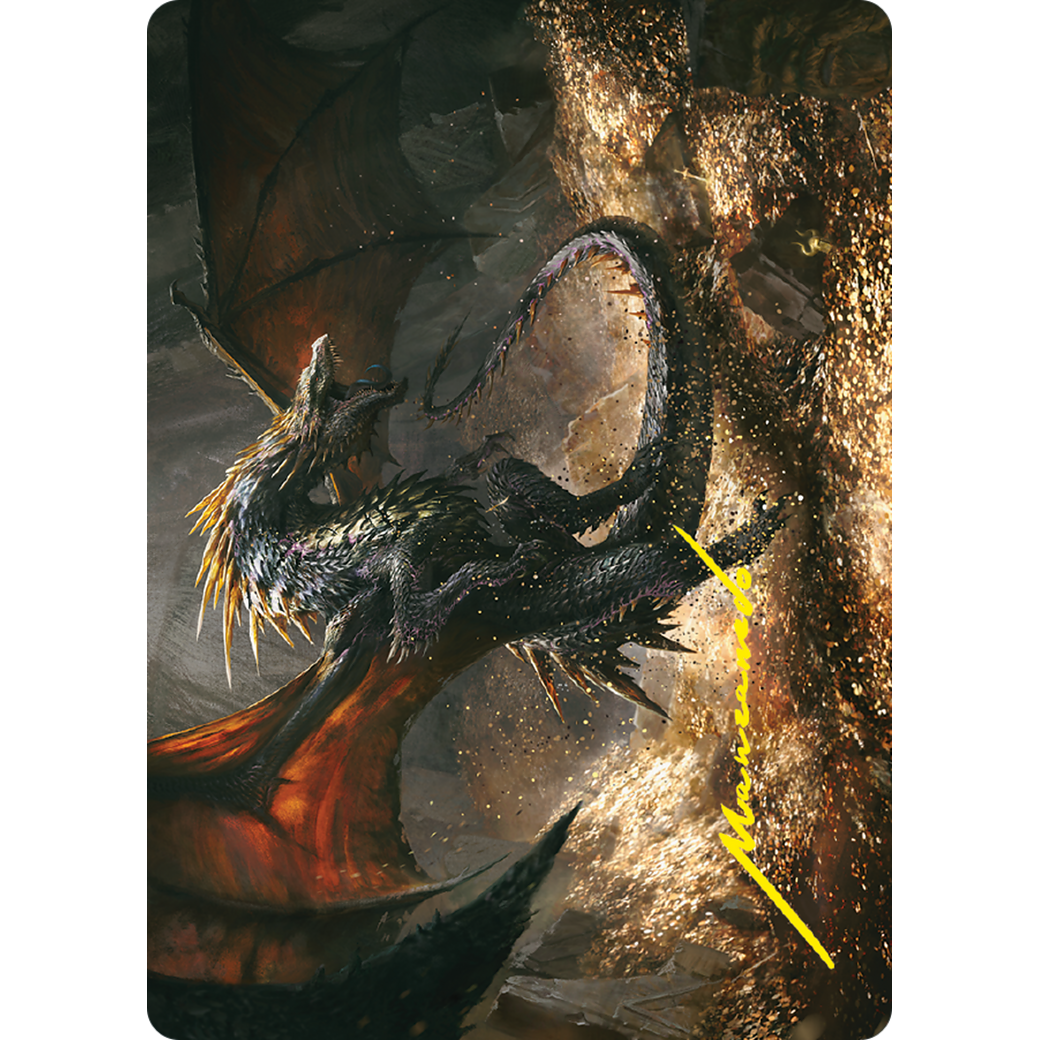 Cavern-Hoard Dragon // Cavern-Hoard Dragon (ALTR-061) - Tales of Middle-earth Art Series (Borderless) Foil