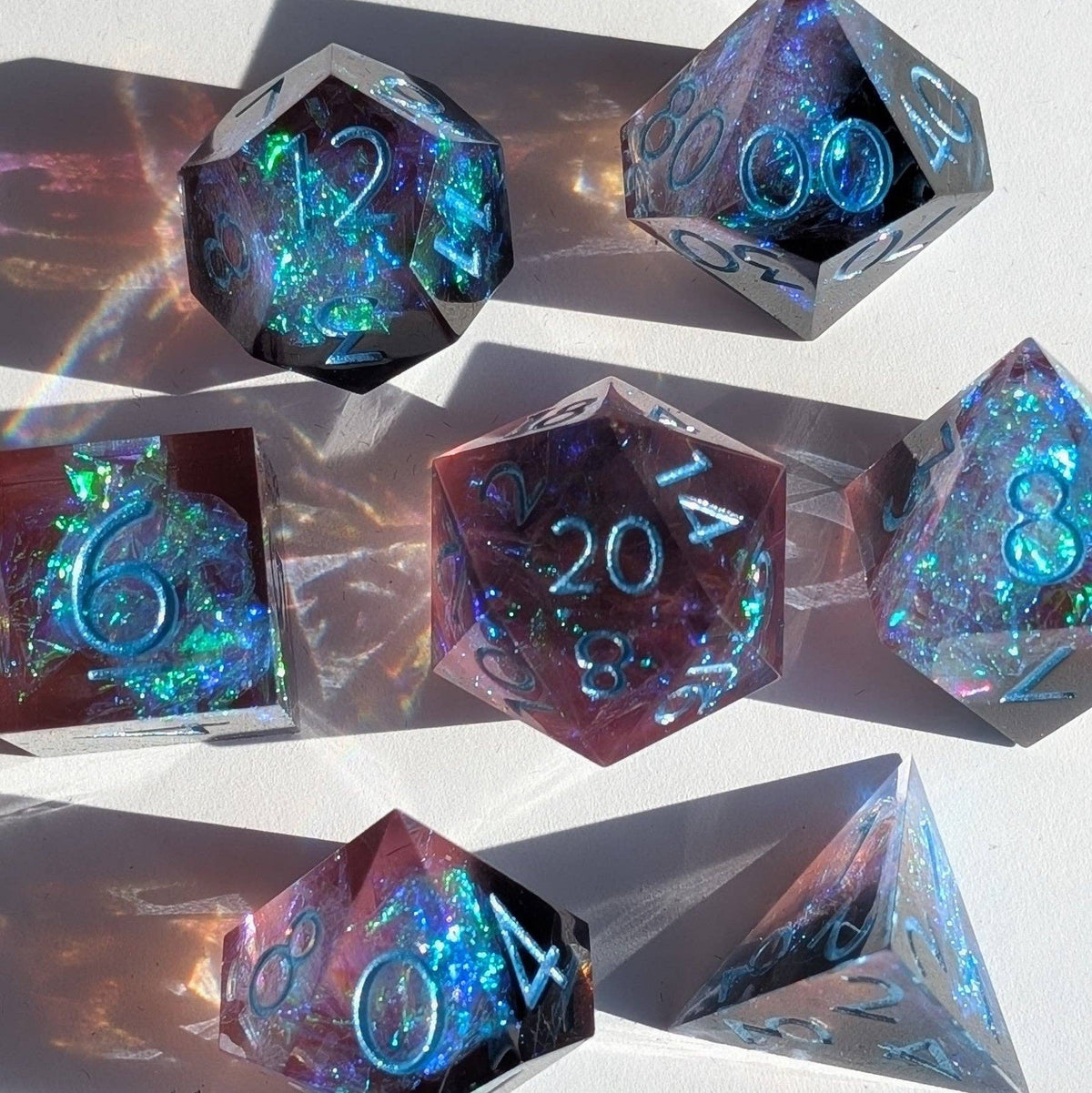 Opalflare 7-Piece Polyhedral Dice Set