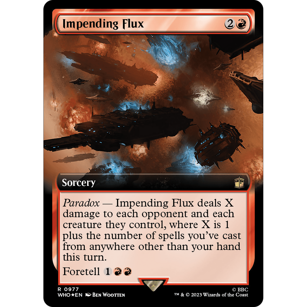 Impending Flux (Extended Art) (Surge Foil) (WHO-977) - Doctor Who: (Extended Art) Foil