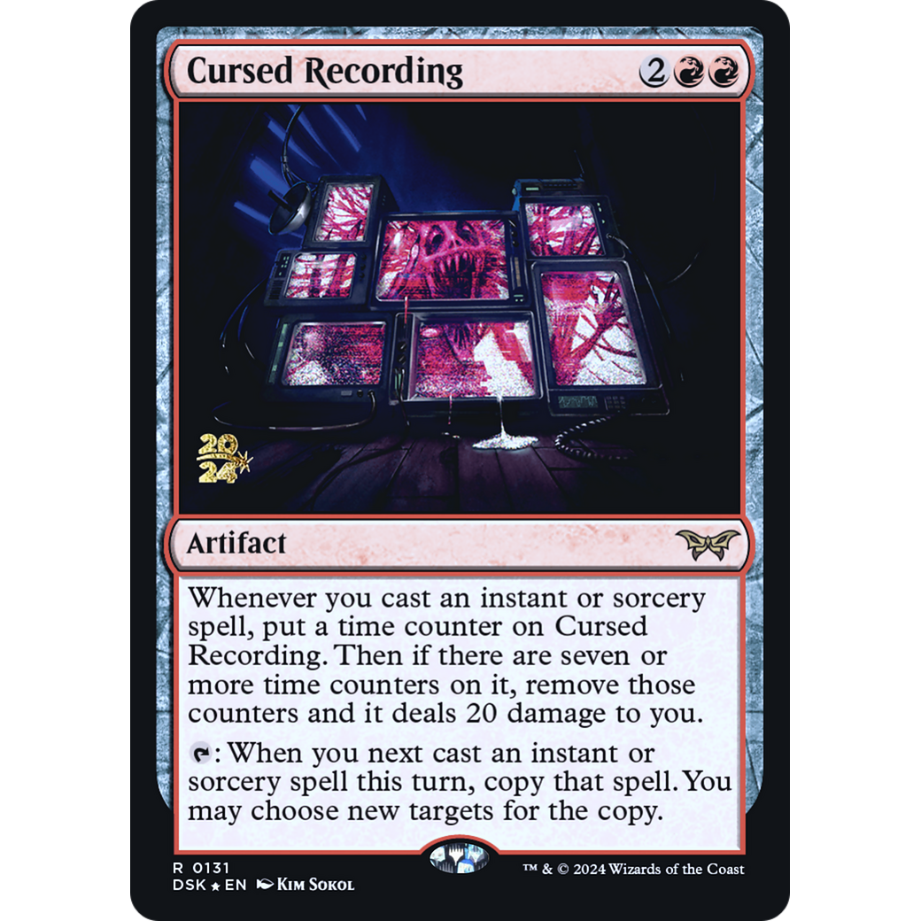 Cursed Recording (PRE-131S) - Duskmourn: House of Horror Promos Foil