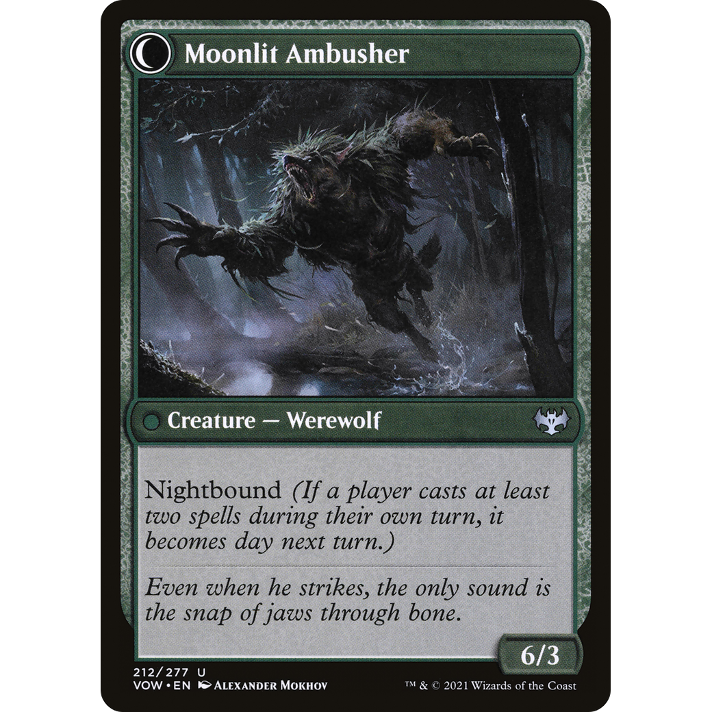 Oakshade Stalker (VOW-212) - Innistrad: Crimson Vow: (Double Faced Transform) Foil