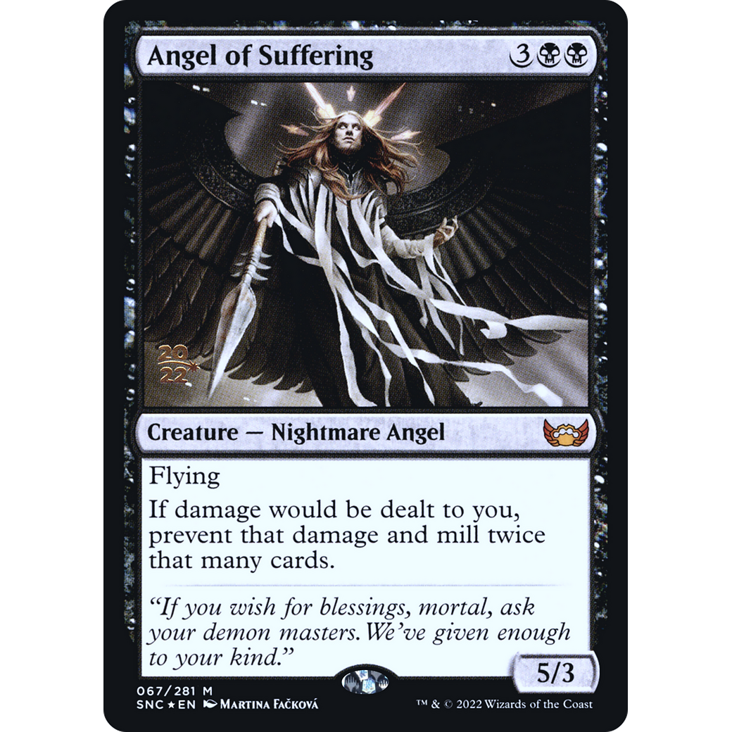 Angel of Suffering (PRE-067) - Streets of New Capenna Promos Foil