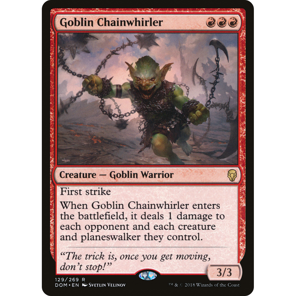 Goblin Chainwhirler (DOM-129) - Dominaria Foil