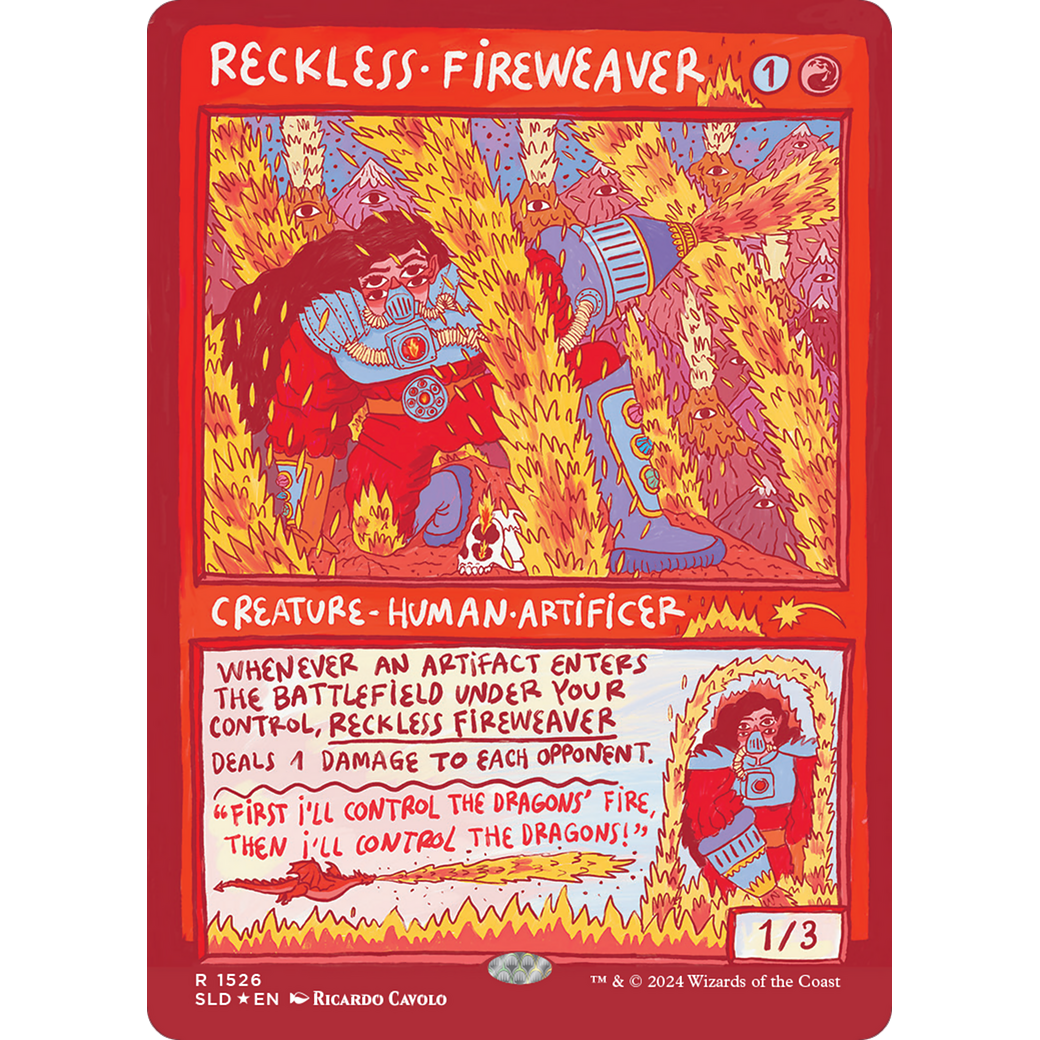 Reckless Fireweaver (Rainbow Foil) (SLD-1526) - Secret Lair Drop Foil