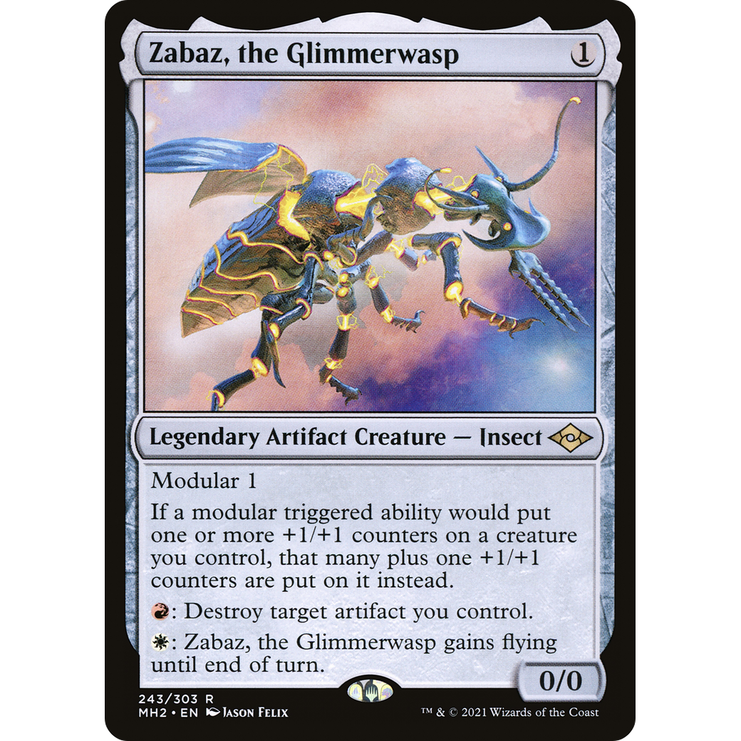 Zabaz, the Glimmerwasp (MH2-243) - Modern Horizons 2 Foil