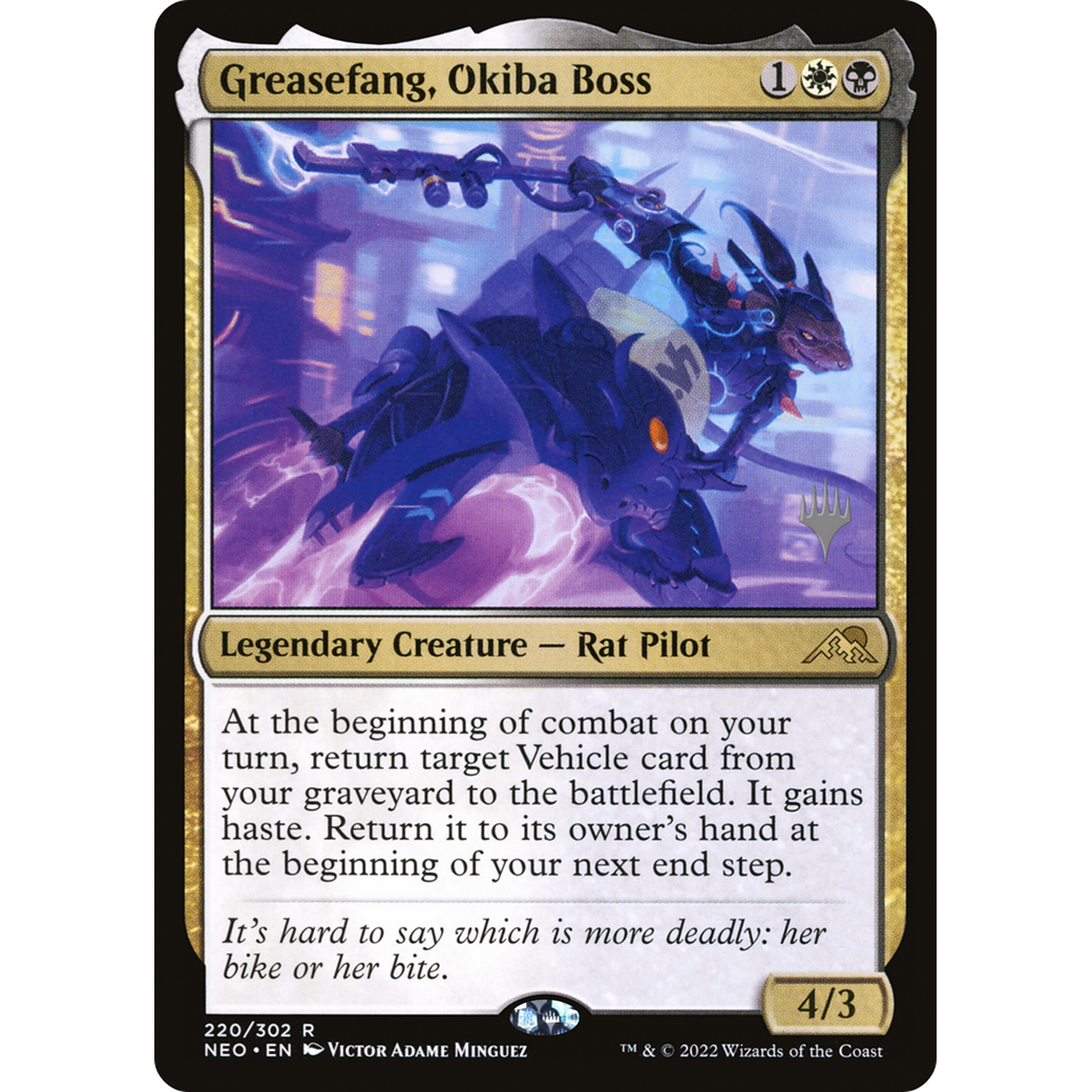 Greasefang, Okiba Boss (PPNEO-220P) - Kamigawa: Neon Dynasty Promos Foil
