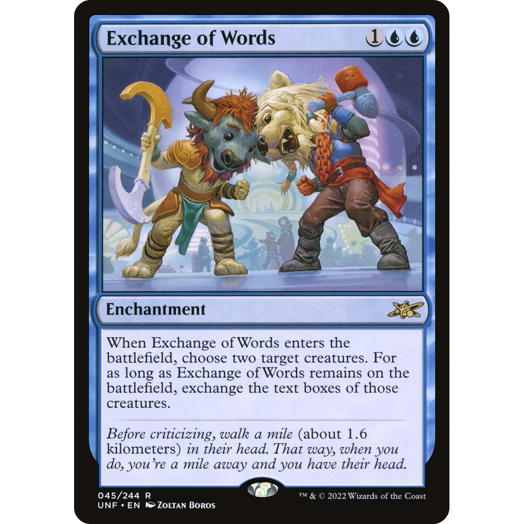 Exchange of Words (UNF-045) - Unfinity Foil