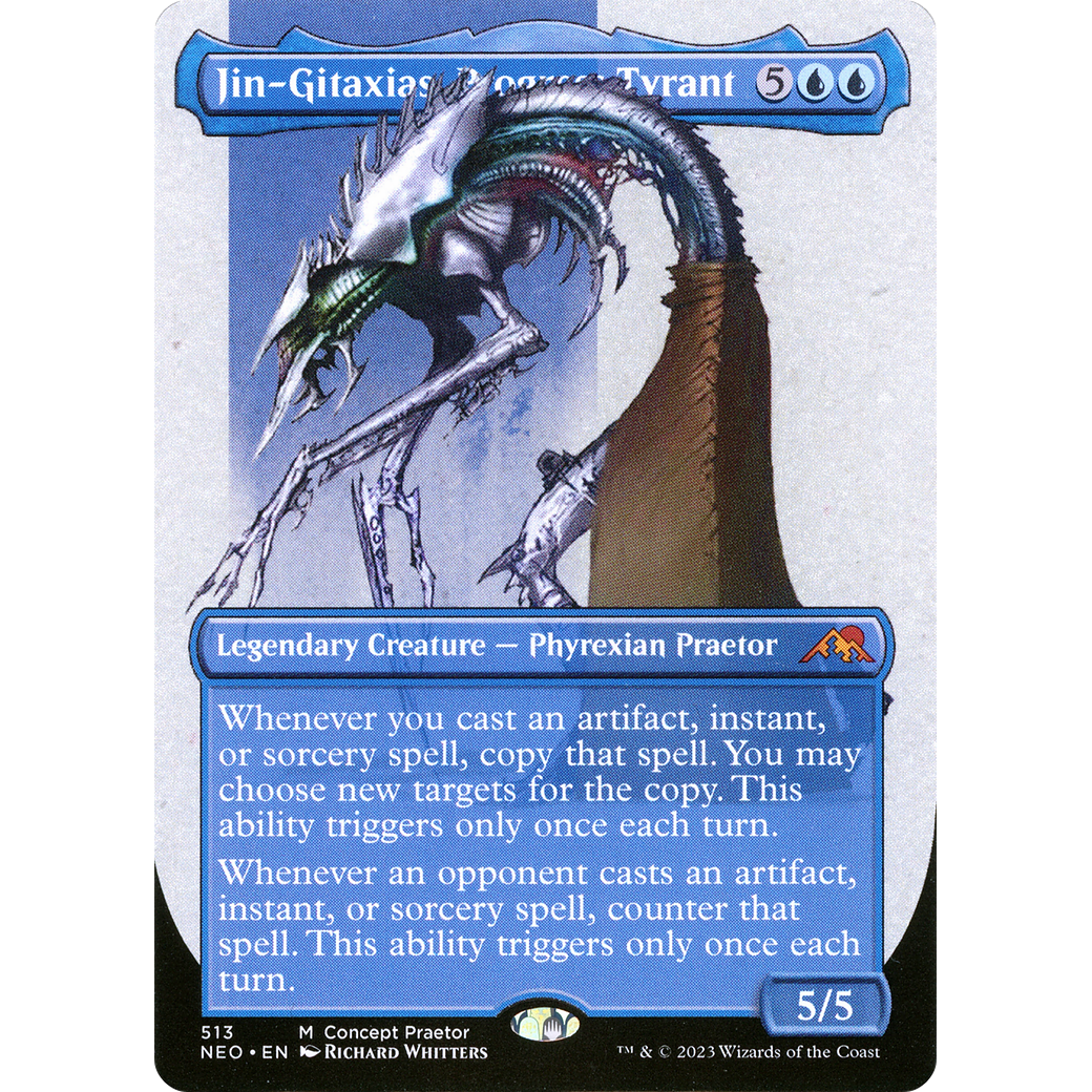 Jin-Gitaxias, Progress Tyrant (ONE-513) - Kamigawa: Neon Dynasty (Borderless) Foil