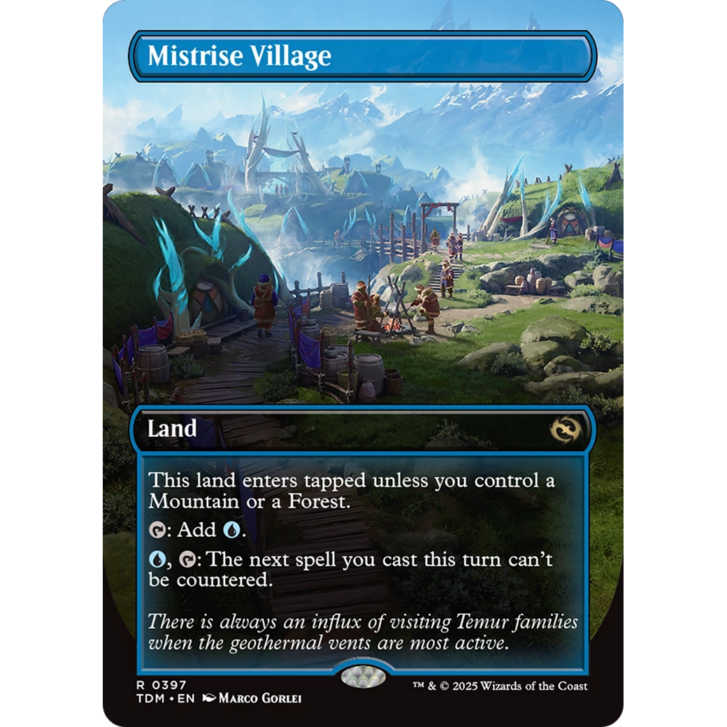 Mistrise Village (TDM-397) - Tarkir: Dragonstorm (Borderless) Foil