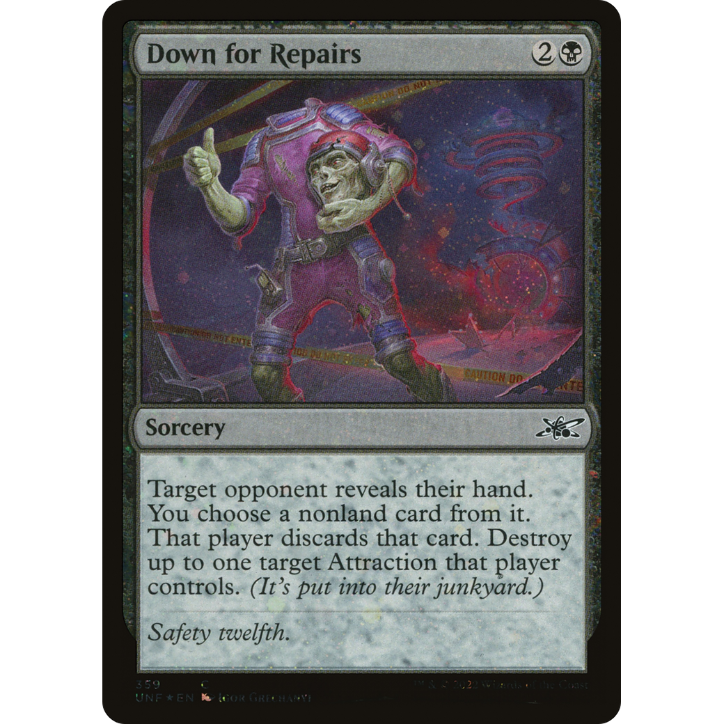Down for Repairs (Galaxy Foil) (UNF-359) - Unfinity Foil