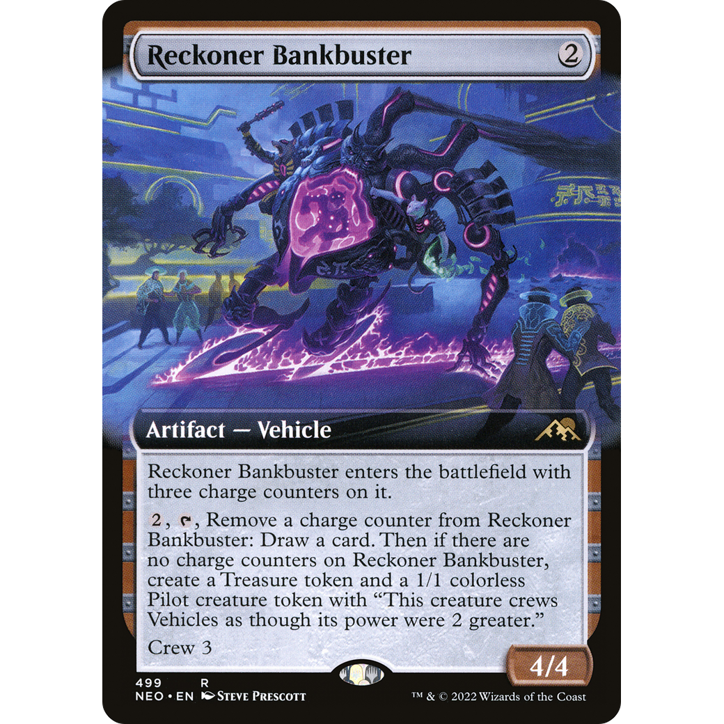 Reckoner Bankbuster (NEO-499) - Kamigawa: Neon Dynasty: (Extended Art) Foil