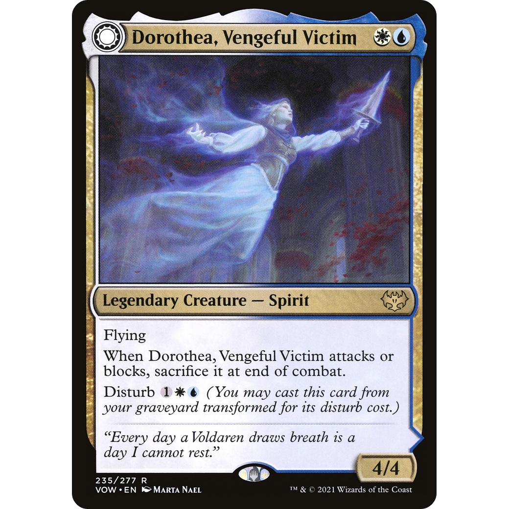 Dorothea, Vengeful Victim (VOW-235) - Innistrad: Crimson Vow: (Double Faced Transform) Foil