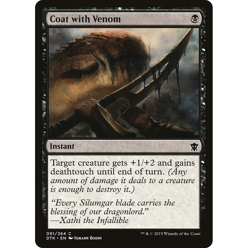 Coat with Venom (DTK-091) - Dragons of Tarkir Foil