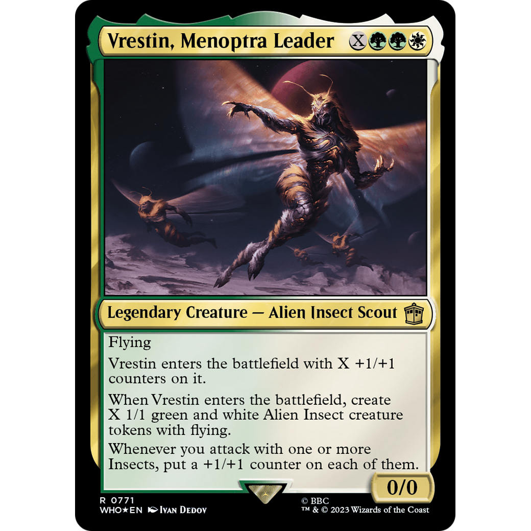 Vrestin, Menoptra Leader (Surge Foil) (WHO-771) - Doctor Who Foil