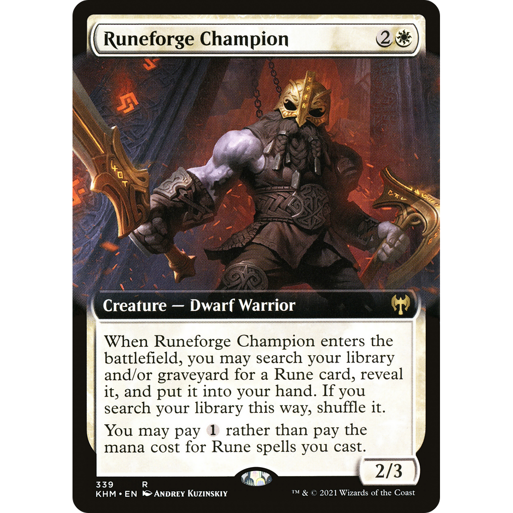 Runeforge Champion (Extended Art) (KHM-339) - Kaldheim: (Extended Art) Foil