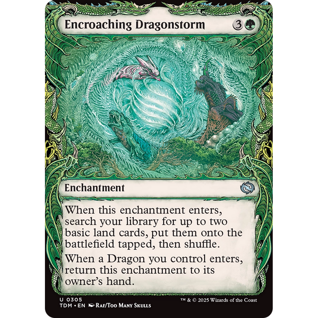 Encroaching Dragonstorm (TDM-305) - Tarkir: Dragonstorm: (Showcase, enchantment)