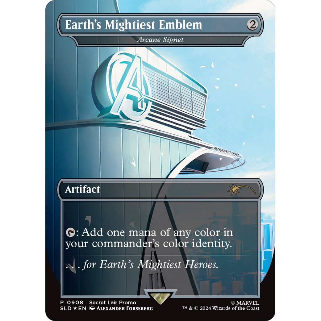 Earth's Mightiest Emblem - Arcane Signet (Rainbow Foil) (SLD-908) - Secret Lair Drop / Earth's Mightiest Emblem (Borderless) Foil