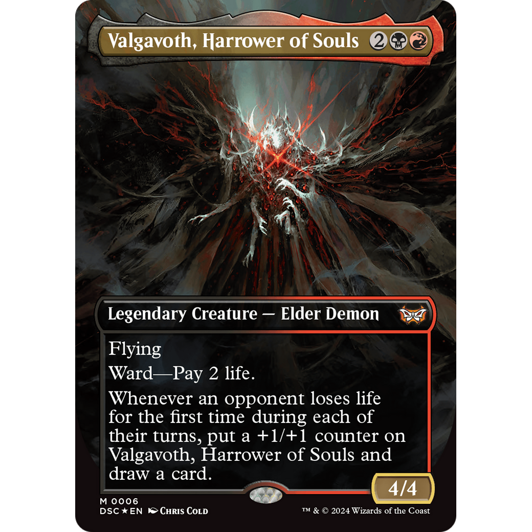 Valgavoth, Harrower of Souls (DSC-006) - Duskmourn: House of Horror Commander (Borderless) Foil