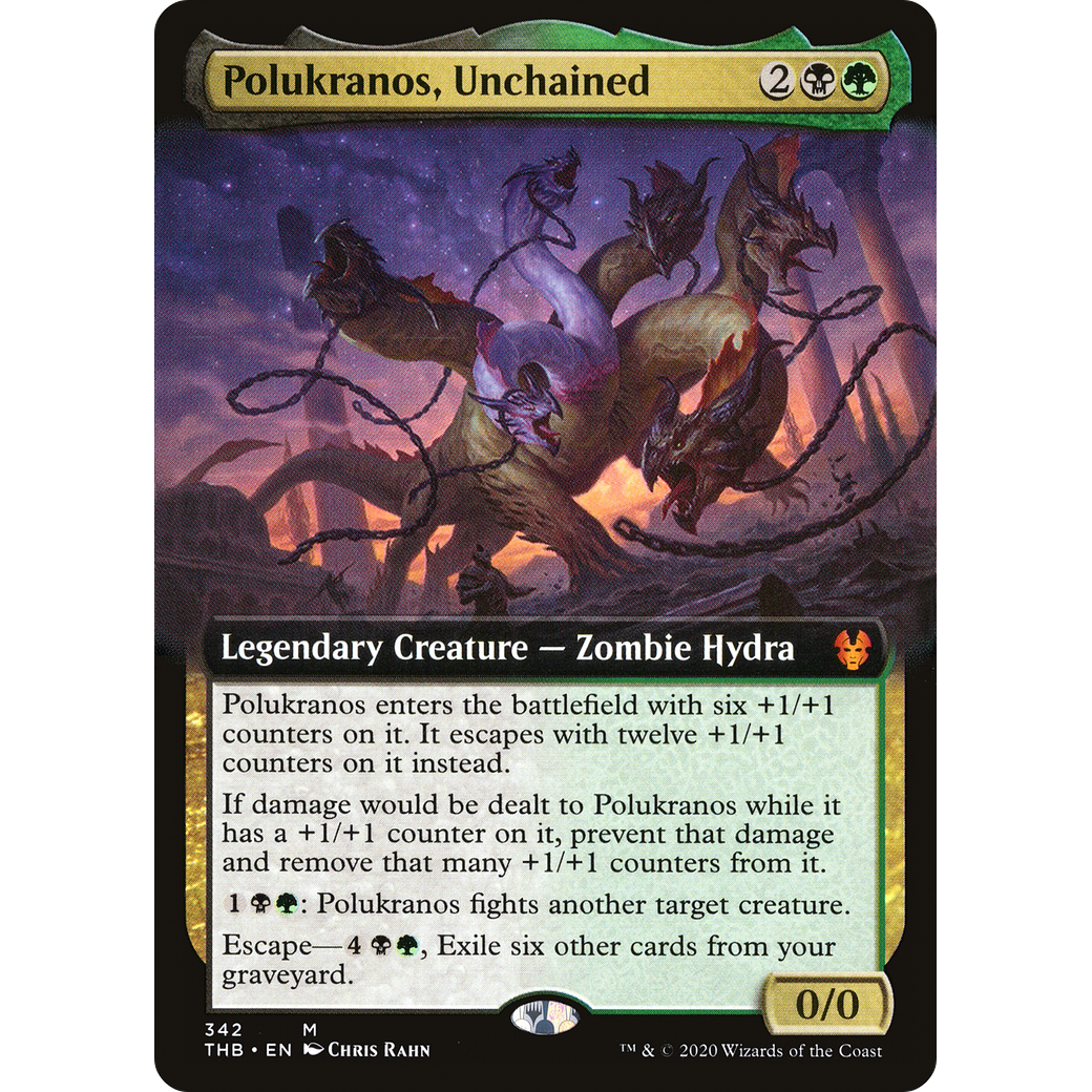 Polukranos, Unchained (Extended Art) (THB-342) - Theros Beyond Death: (Extended Art)