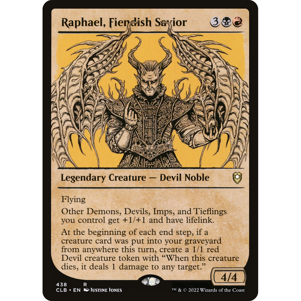 Raphael, Fiendish Savior (CLB-438) - Commander Legends: Battle for Baldur's Gate: (Showcase) Foil