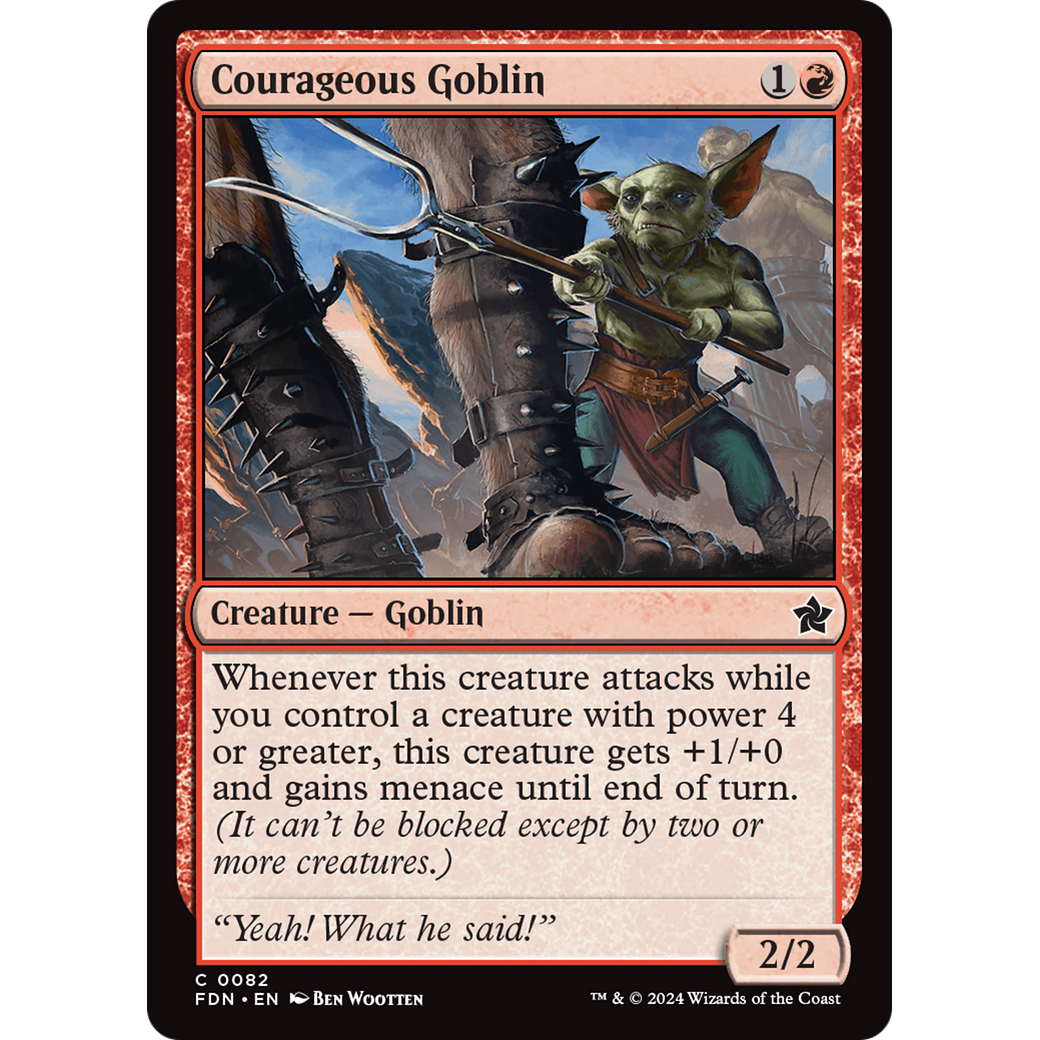 Courageous Goblin (FDN-082) - Foundations Foil