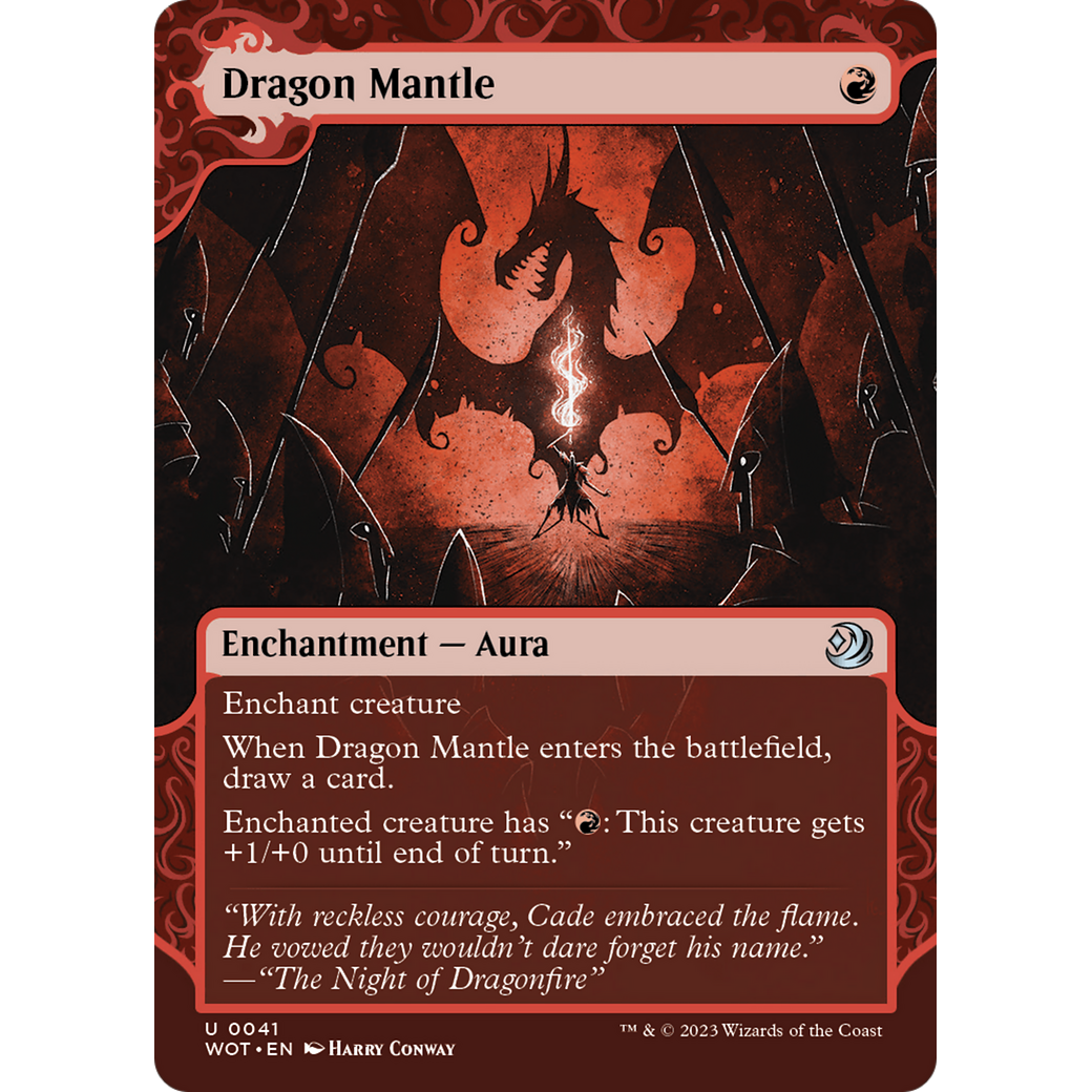Dragon Mantle (WOT-041) - Wilds of Eldraine: Enchanting Tales: (Showcase) (Borderless) Foil
