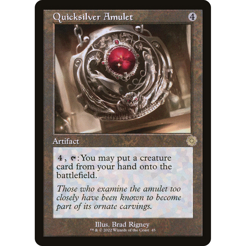 Quicksilver Amulet (BRR-045) - The Brothers' War Retro Artifacts