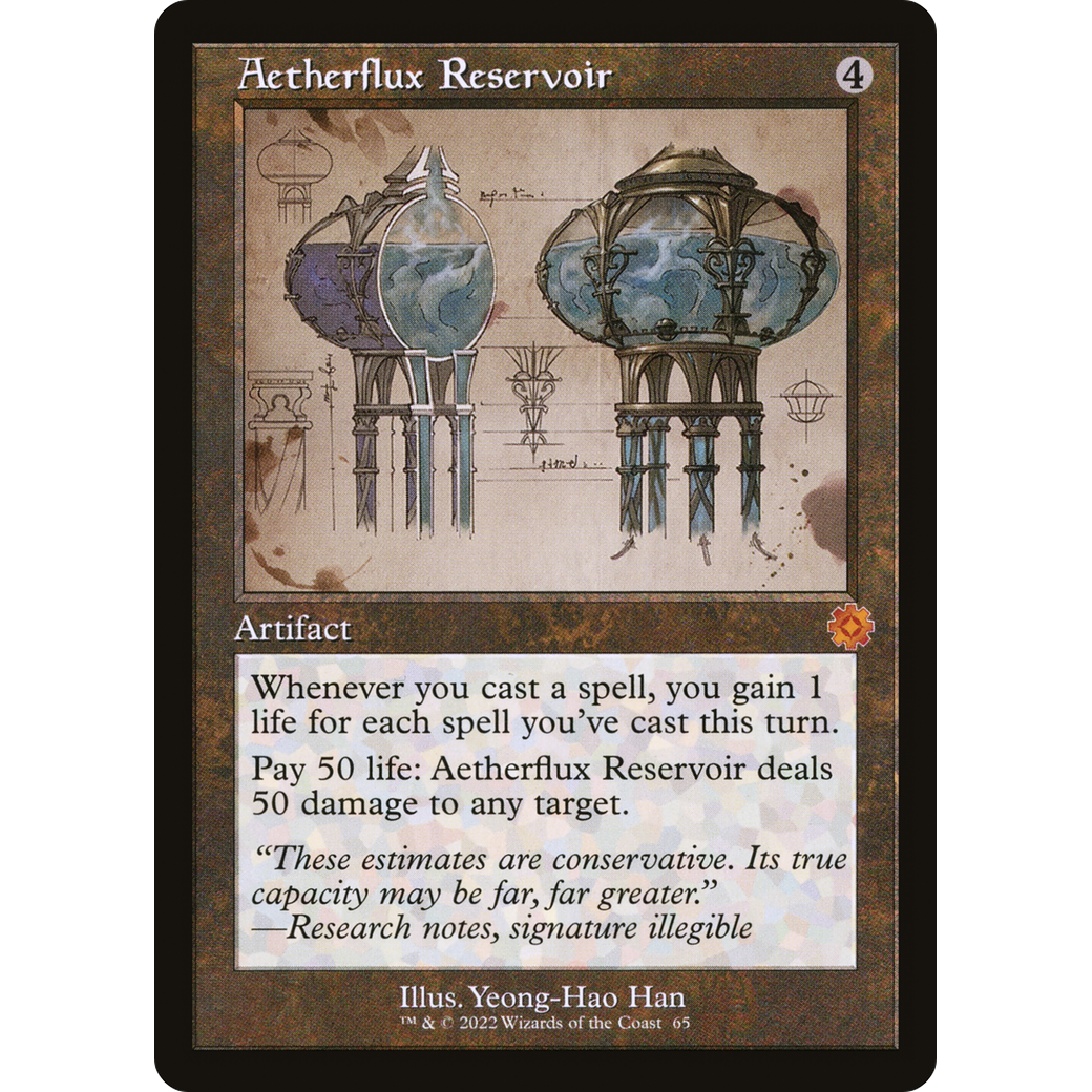 Aetherflux Reservoir (Schematic) (BRR-065) - The Brothers' War Retro Artifacts Foil