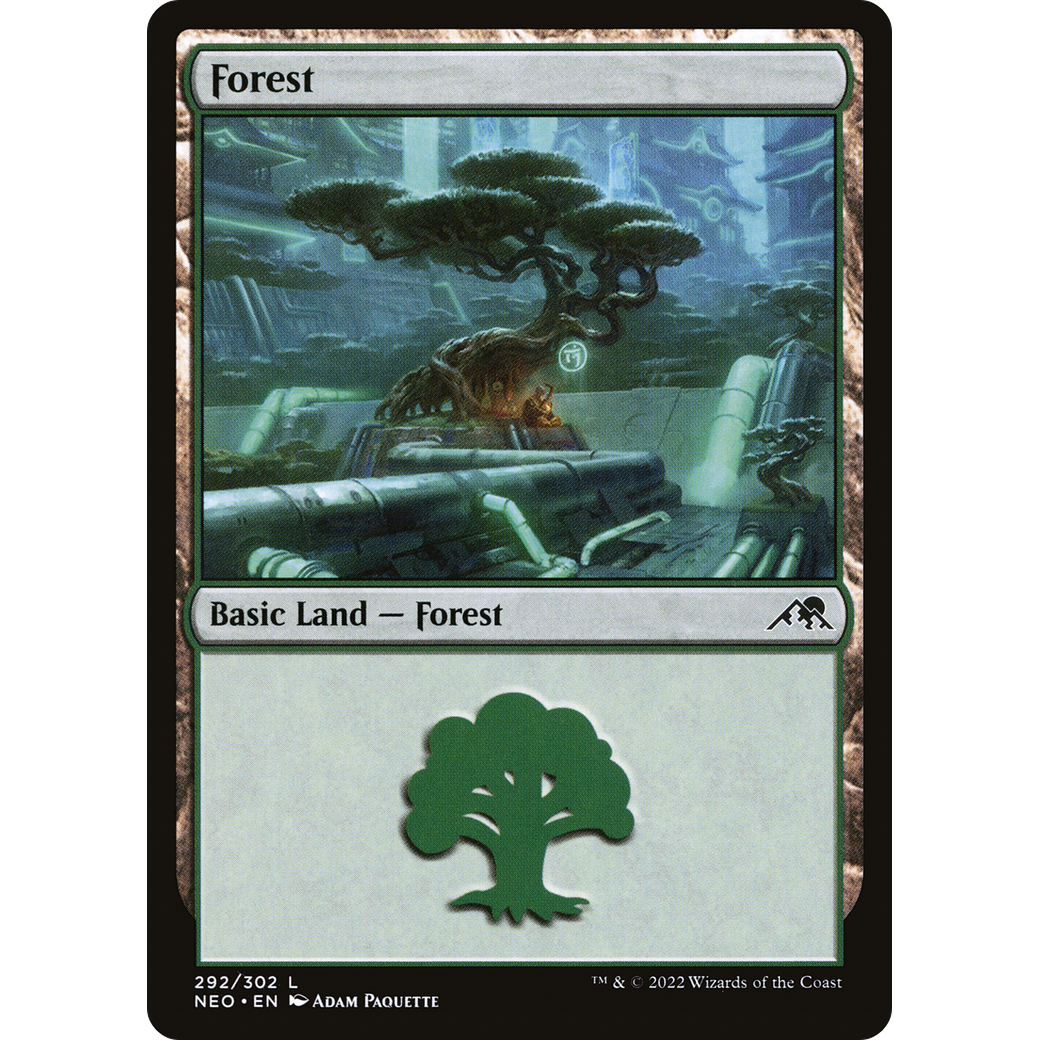 Forest (NEO-292) - Kamigawa: Neon Dynasty Foil