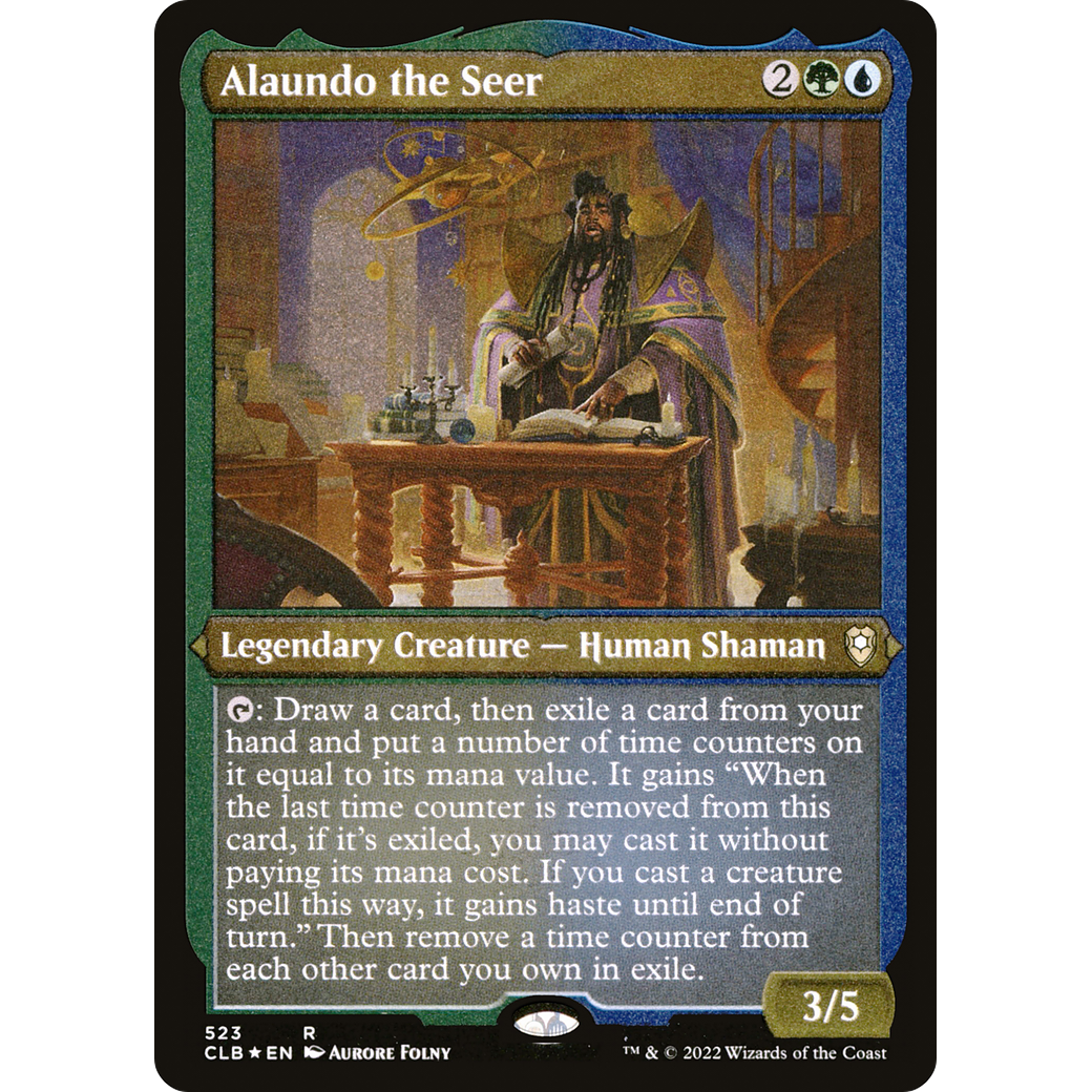 Alaundo the Seer (CLB-523) - Commander Legends: Battle for Baldur's Gate Etched Foil