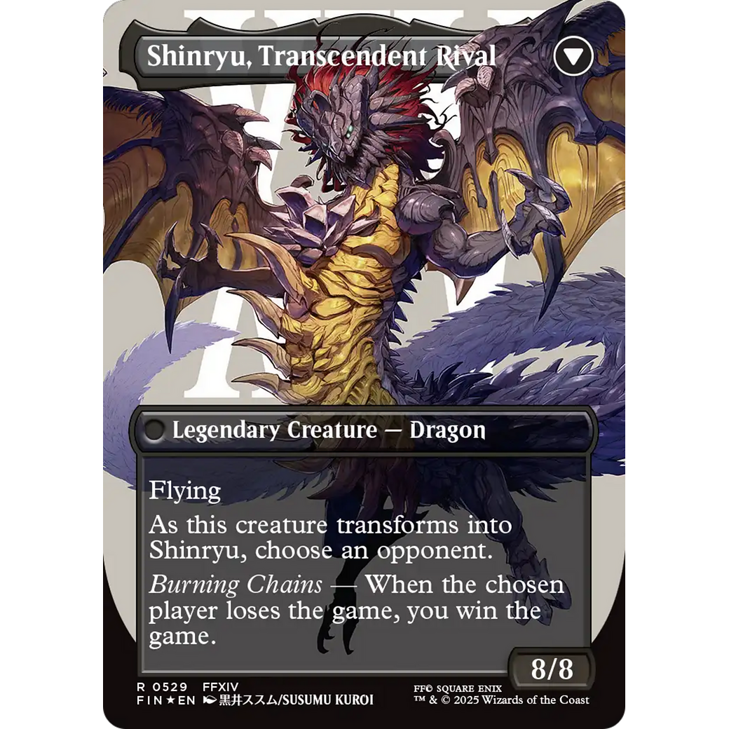 Zenos yae Galvus // Shinryu, Transcendent Rival (FIN-529) - FINAL FANTASY (Borderless) Foil