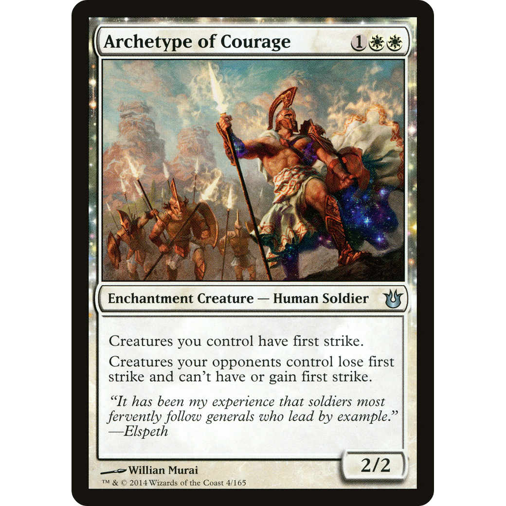 Archetype of Courage (BNG-004) - Born of the Gods: (enchantment) Foil