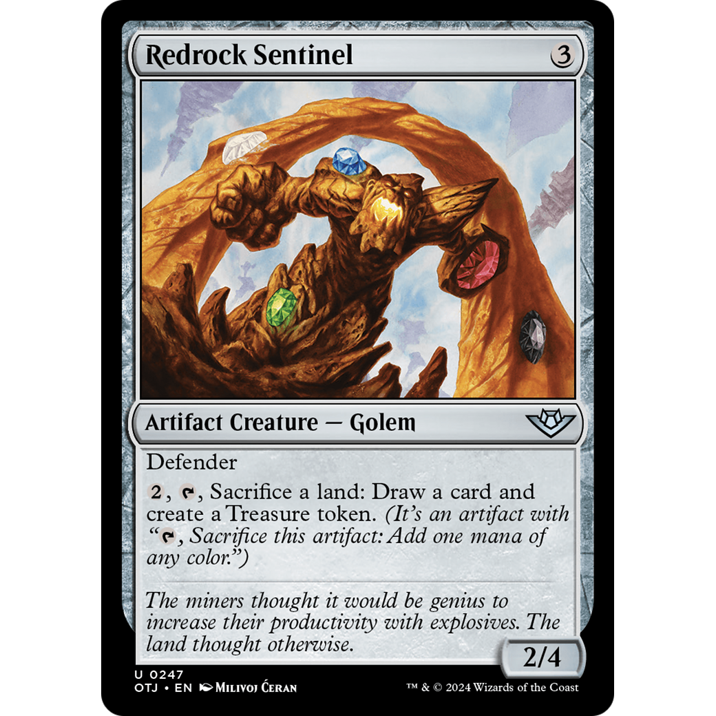 Redrock Sentinel (OTJ-247) - Outlaws of Thunder Junction Foil