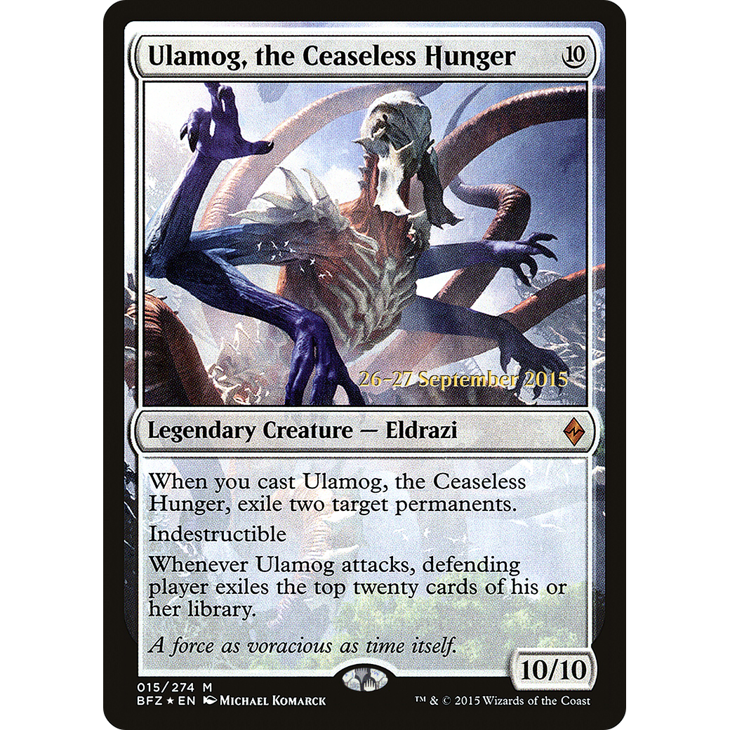 Ulamog, the Ceaseless Hunger (PRE-015) - Battle for Zendikar Promos Foil