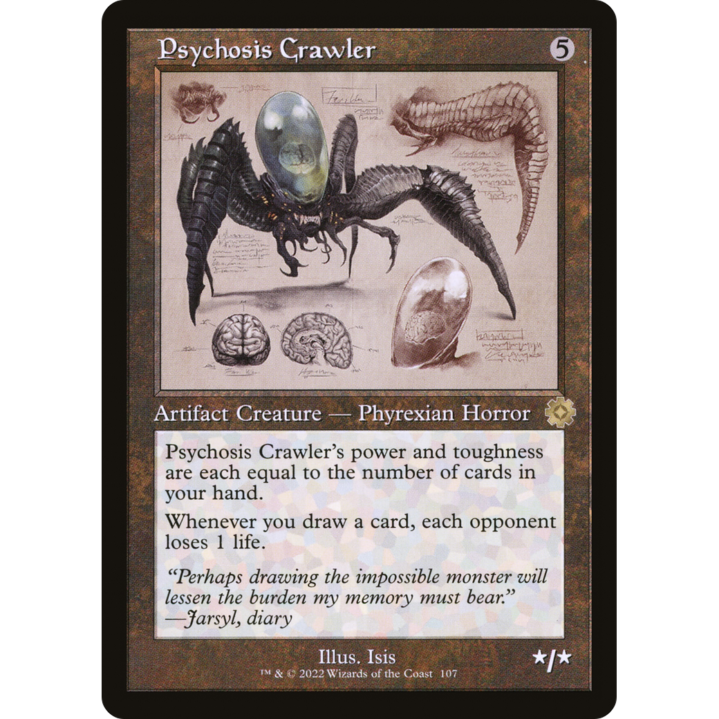 Psychosis Crawler (Schematic) (BRR-107) - The Brothers' War Retro Artifacts Foil