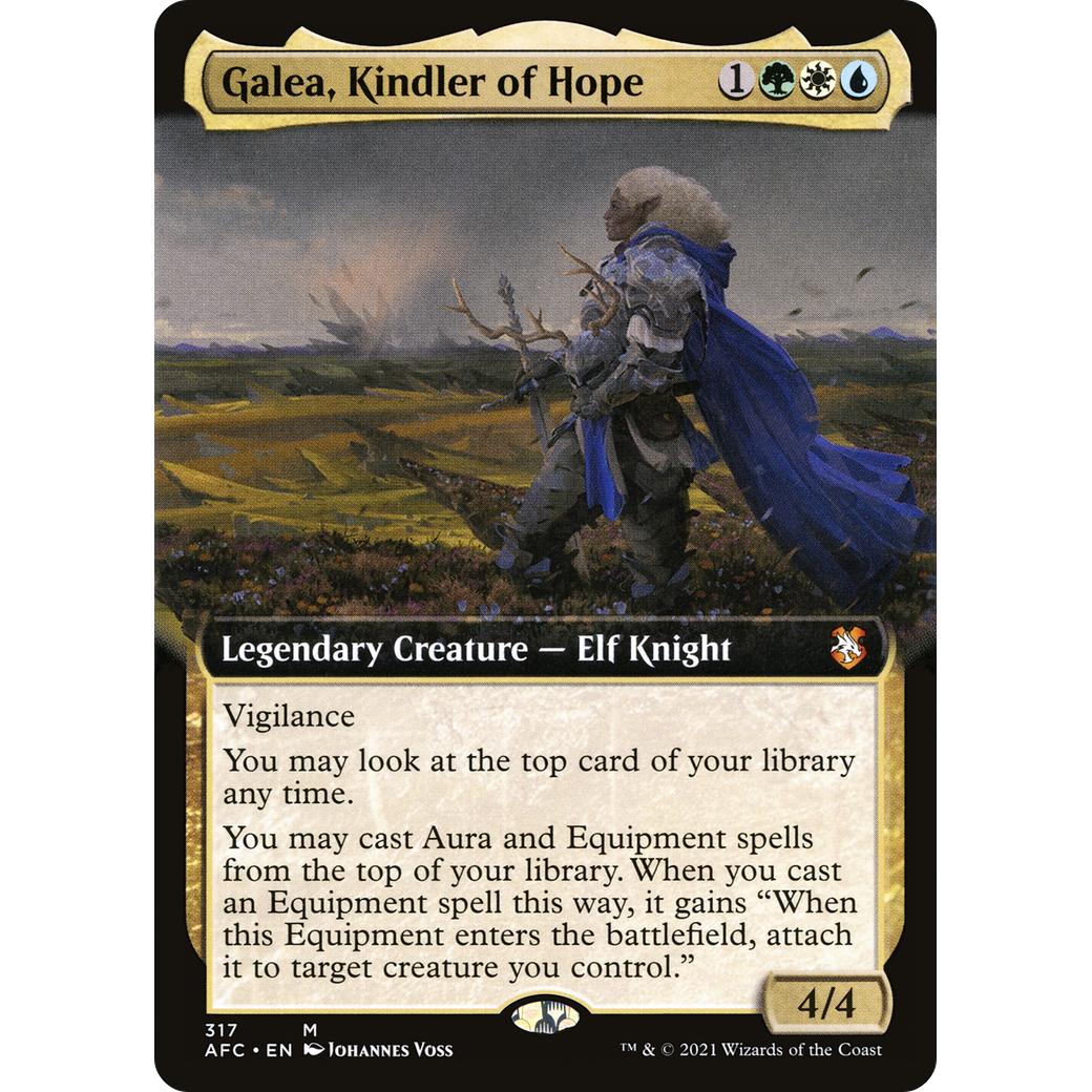 Galea, Kindler of Hope (AFC-317) - Forgotten Realms Commander: (Extended Art)
