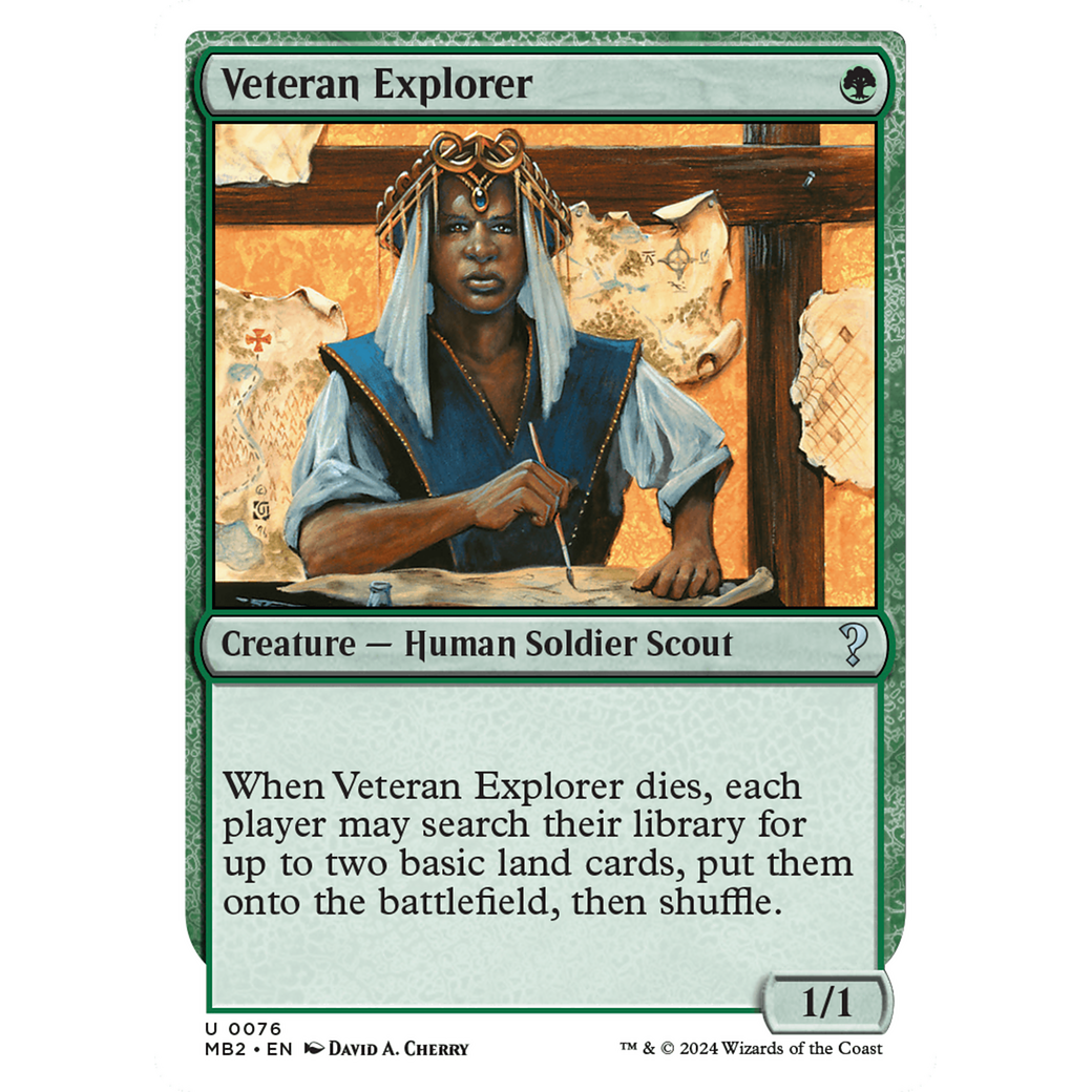 Veteran Explorer (White Border) (MB2-076) - Mystery Booster 2