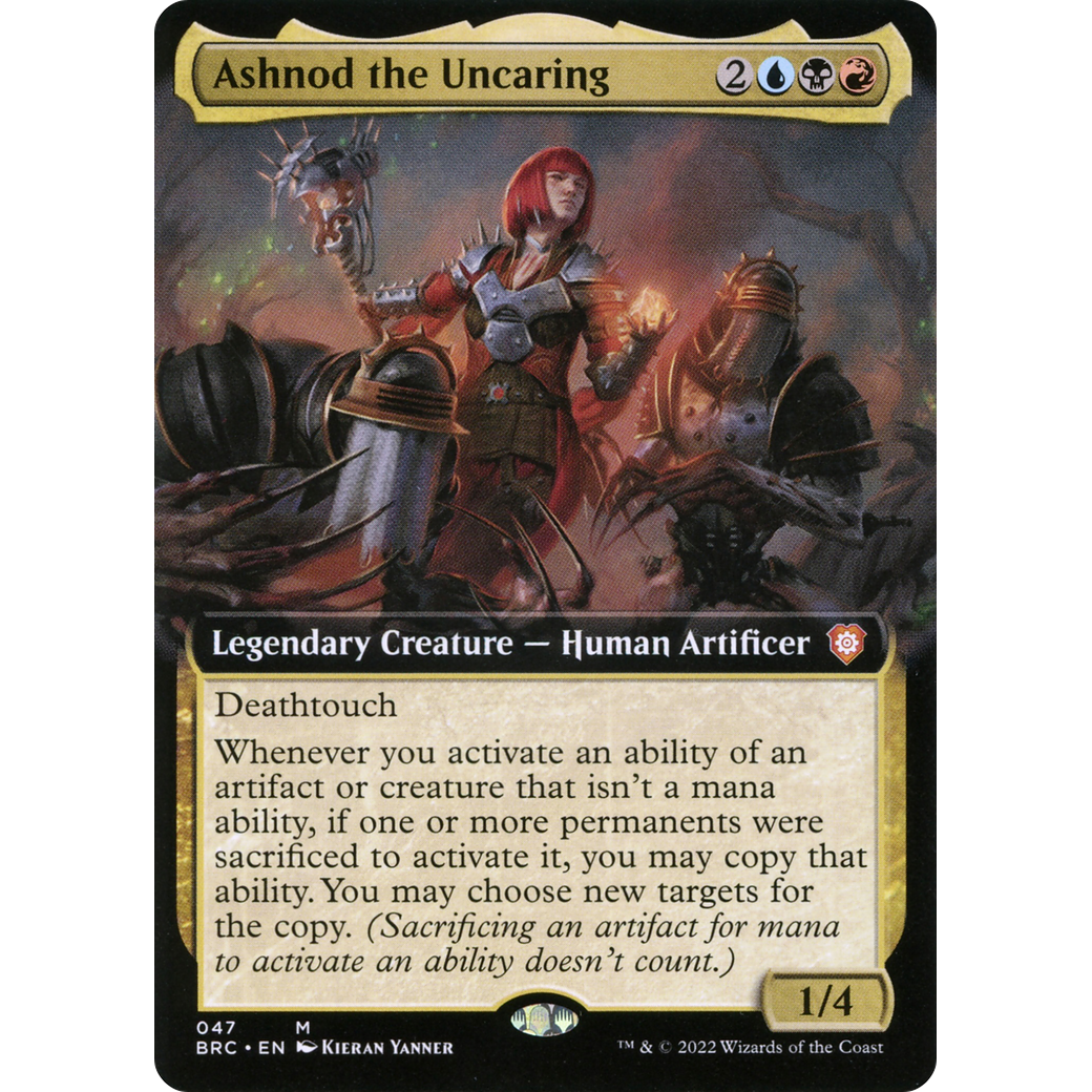 Ashnod the Uncaring (Extended Art) (BRC-047) - The Brothers' War Commander: (Extended Art) Foil