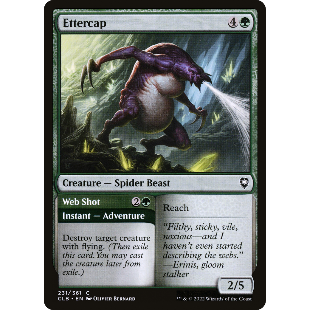 Ettercap // Web Shot (CLB-231) - Commander Legends: Battle for Baldur's Gate Foil