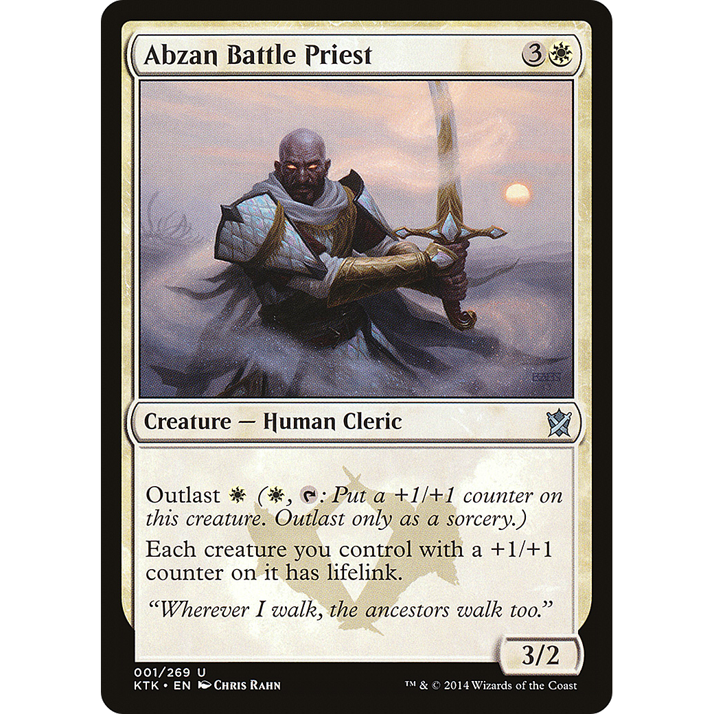 Abzan Battle Priest (KTK-001) - Khans of Tarkir