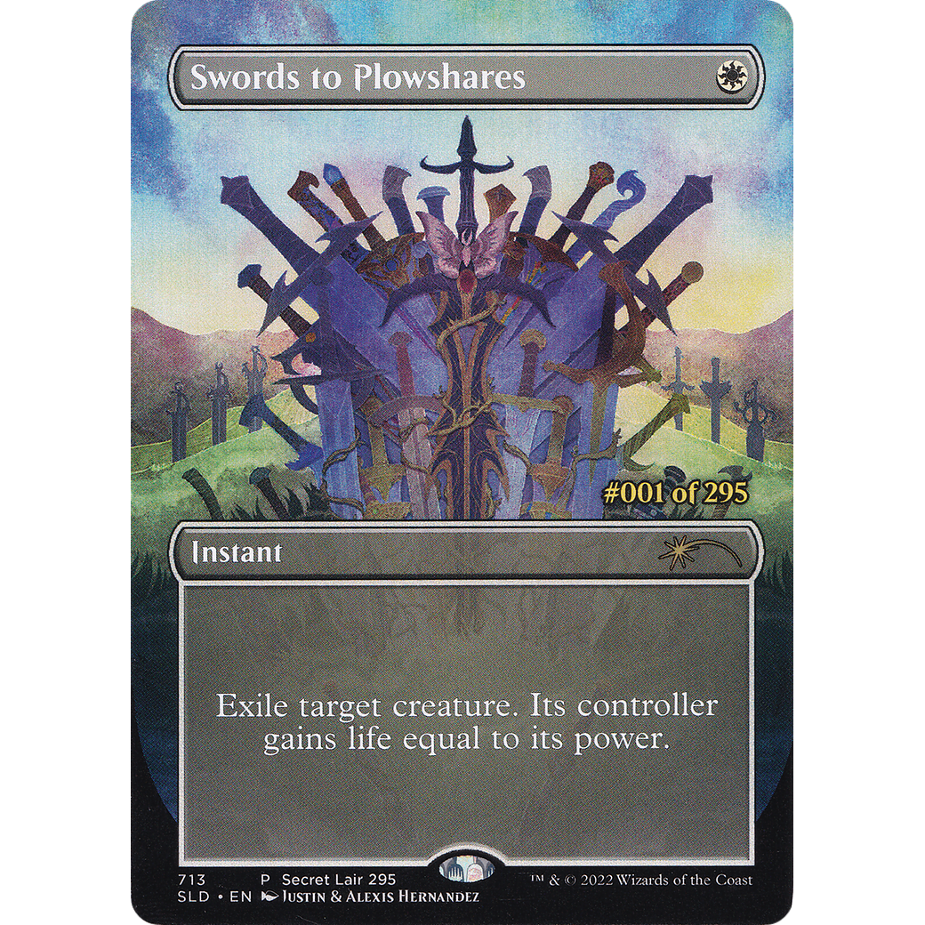 Swords to Plowshares (Serial Numbered) (SLD-713) - Secret Lair Drop (Borderless)