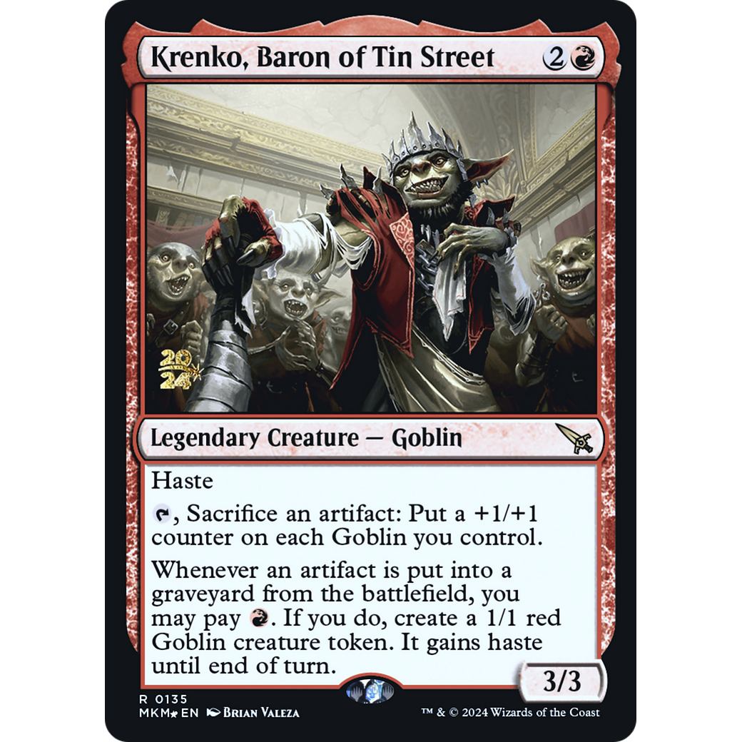 Krenko, Baron of Tin Street (PRE-135S) - Murders at Karlov Manor Promos Foil
